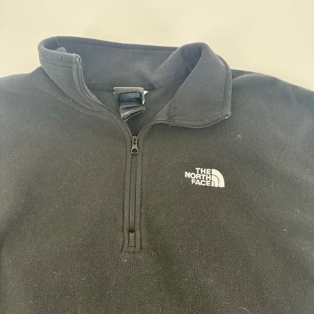 The North Face Mens XL‎ Black 1/4 Zip Pullover Fleece Sweater